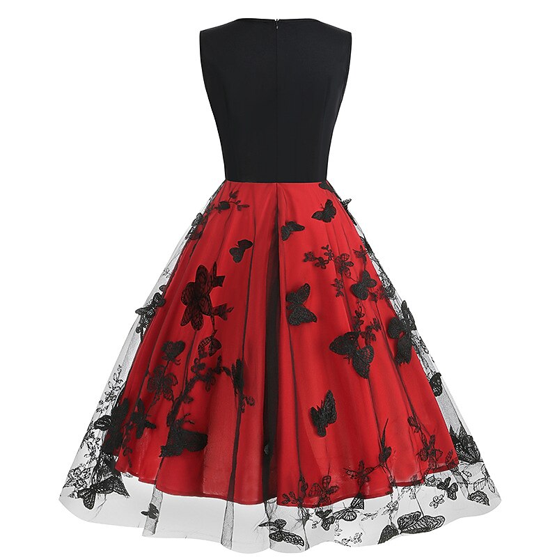 Retro Vintage 1950s Vintage Dress Cocktail Dress Swing Dress Flare Dress Flower / Floral Fancy Dress Women's Masquerade Party / Evening Bachelorette Party Adults' Dress Homecoming Dresses2