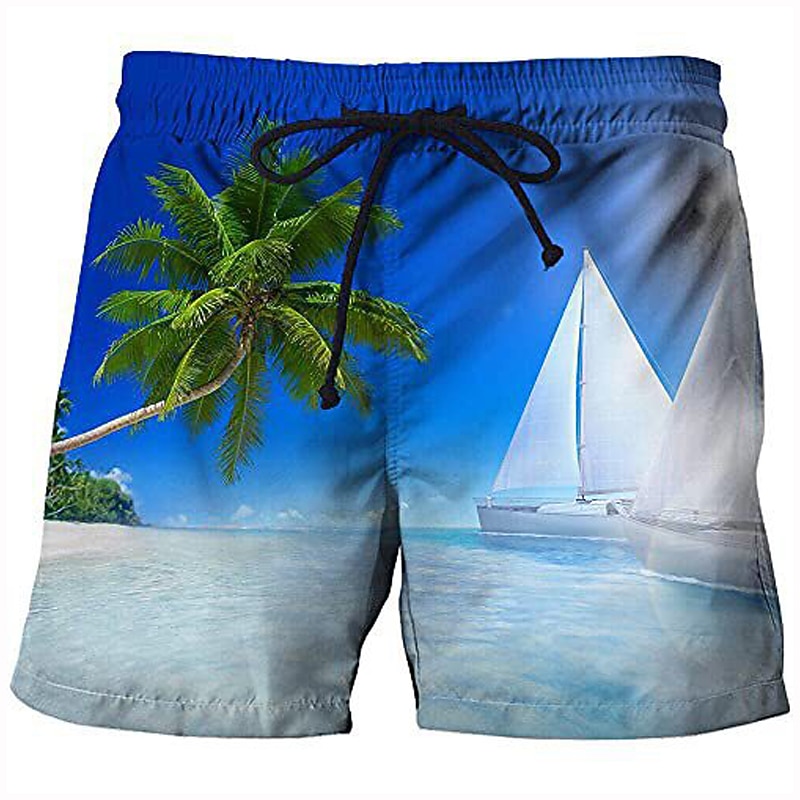 Men's Graphic Prints Fish Swim Trunks Swim Shorts Board Shorts Mid Waist Fashion Streetwear Casual Outdoor Daily Holiday Pocket Drawstring Elastic Waist Designer Clothing Apparel2