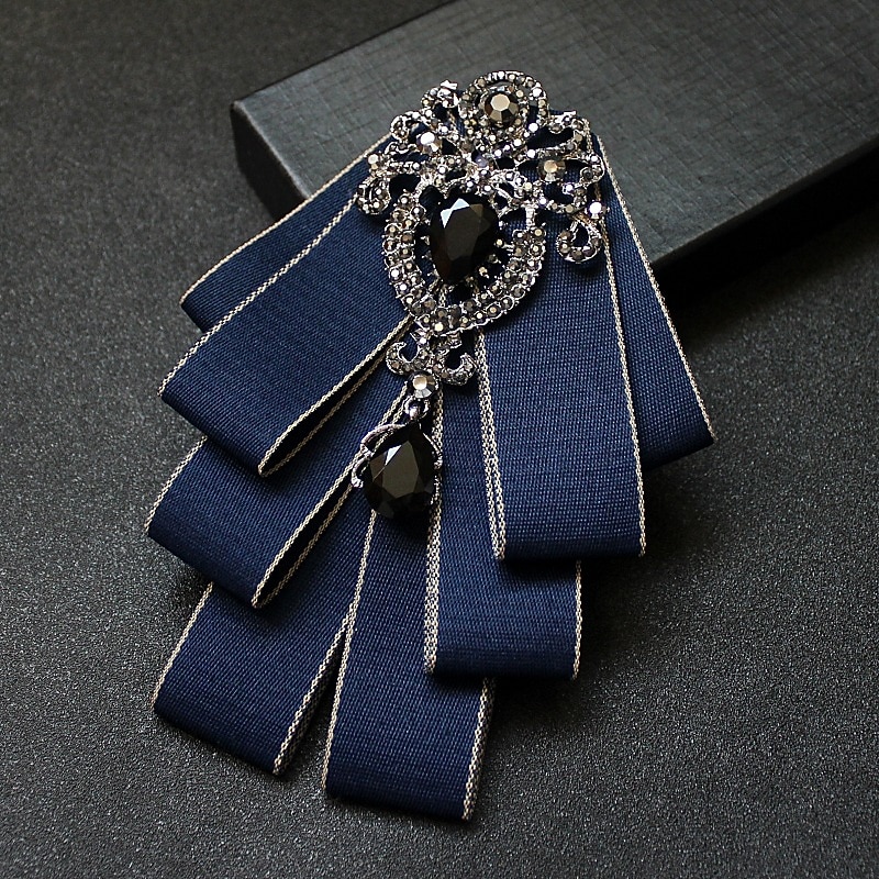 Men's Fashion Bow Tie Color Block Black Red Blue 20234