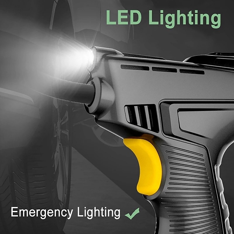 Car Air Compressor 120W Rechargeable Wireless/Wired Inflatable Pump Portable Air Pump Car Tire Inflator Digital for Car Bicycle4