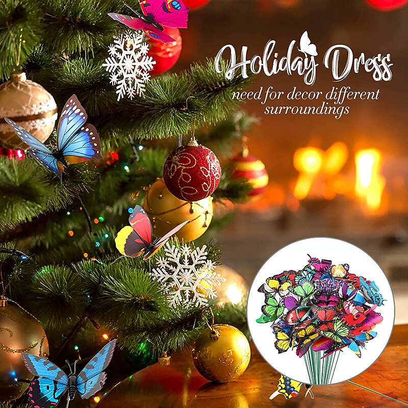 20pcs Metal Wire Butterfly Plant Stakes Garden Decor Butterfly Stakes Outdoor Yard Planter Flower Pot Bed Yard Garden Lawn Decor2
