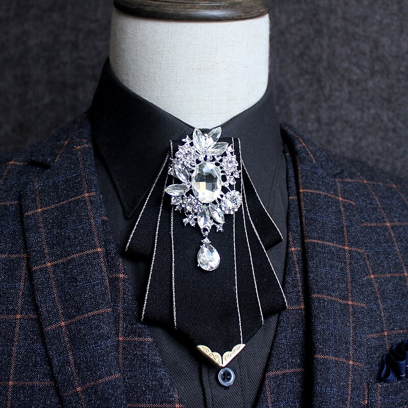 Men's Basic Bow Tie Solid Color Black Champagne Pink