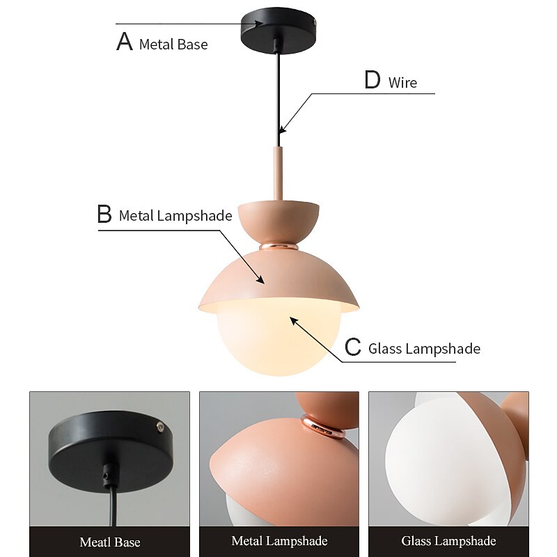LED Pendant Lights, Single Design 7.8"Island Lights Hotel/Home Living Room and Hallway Decorative Lighting Pendant Lights Nail Salon2