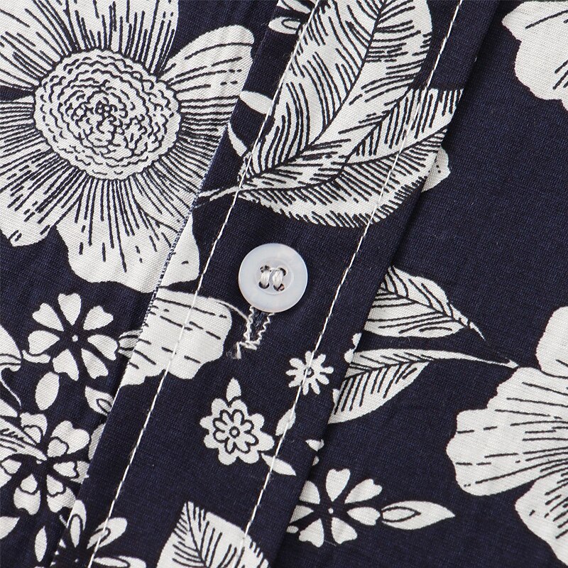Men's Shirt Summer Shirt Casual Shirt Beach Shirt Summer Hawaiian Shirt Button Up Shirt Black White Yellow Light Green Pink Short Sleeve Grid / Plaid Patterns Graphic Prints Flower / Floral Turndown3