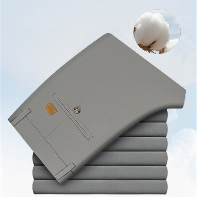 Men's Dress Pants Trousers Pleated Pants Pocket Straight Leg Plain No-Iron Wrinkle Resistant Wedding Office Work Cotton Blend Chic & Modern Formal Yellow Brown High Waist Micro-elastic3