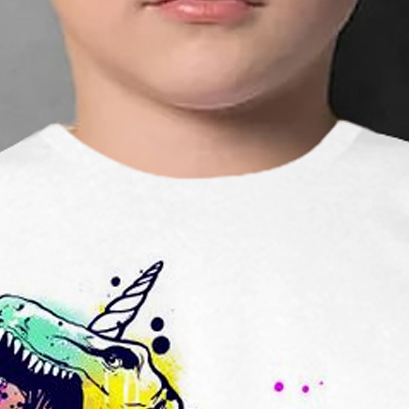 Kids Boys T shirt Tee Animal Dinosaur Long Sleeve Crewneck Children Top Casual 3D Print Cool Daily Fall Winter White 7-13 Years4