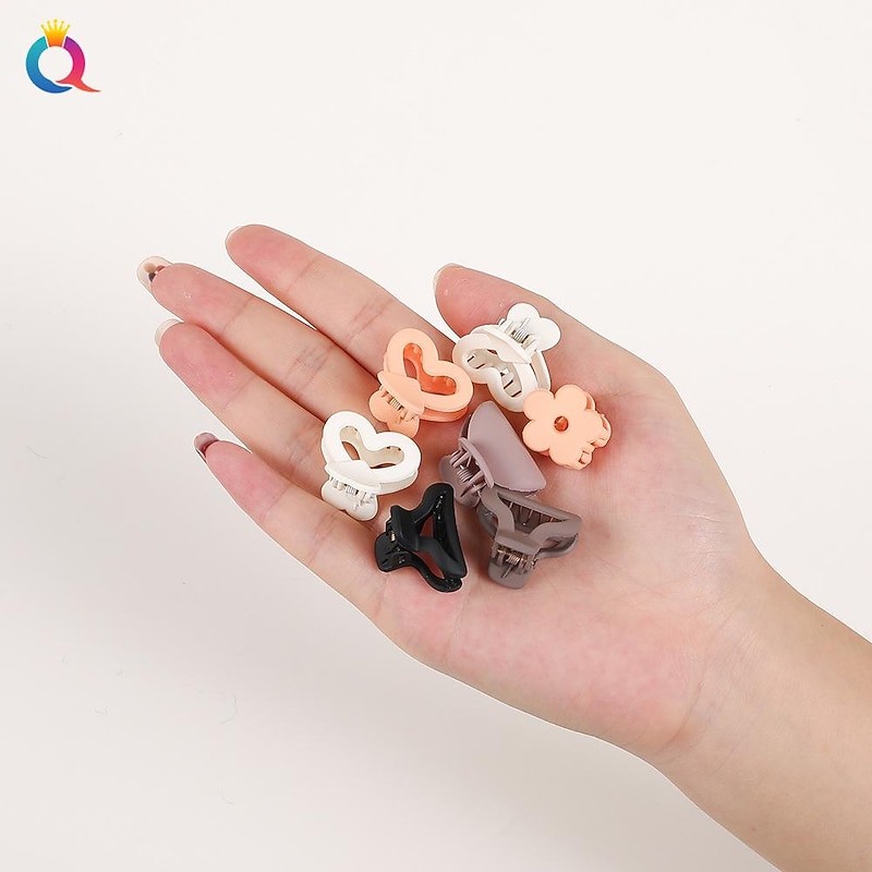 One Box Mini Hair Claw Clips for Girls and Women Funtopia 10Pcs Small Hair Clips Pins Clamps Non Slip Tiny Plastic Jaw Clips4