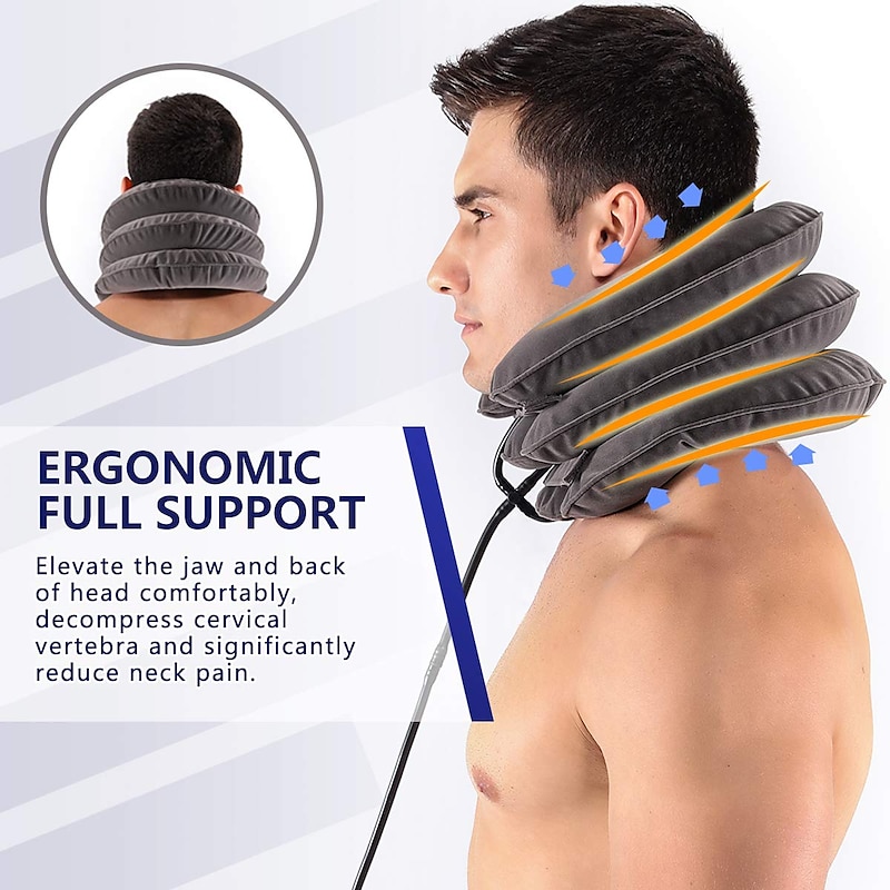 Cervical Neck Traction Device for Instant Neck Pain Relief - Inflatable & Adjustable Neck Stretcher Neck Support Brace, Best Neck Traction Pillow for Home Use Neck Decompression2