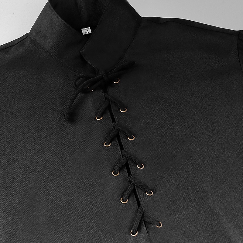 Retro Vintage Medieval 17th Century Blouse / Shirt Cosplay Costume Masquerade Pirate Warrior Viking Fancy Dress Men's Viking Fantasy Halloween Carnival Masquerade Event / Party Adults' Shirt4