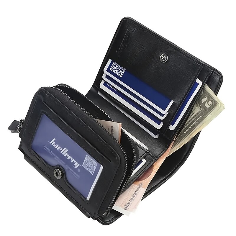 Credit Card Holder Wallet PU Leather Name Card Holder with Magnetic Shut Multi Credit Card Protector for Men4