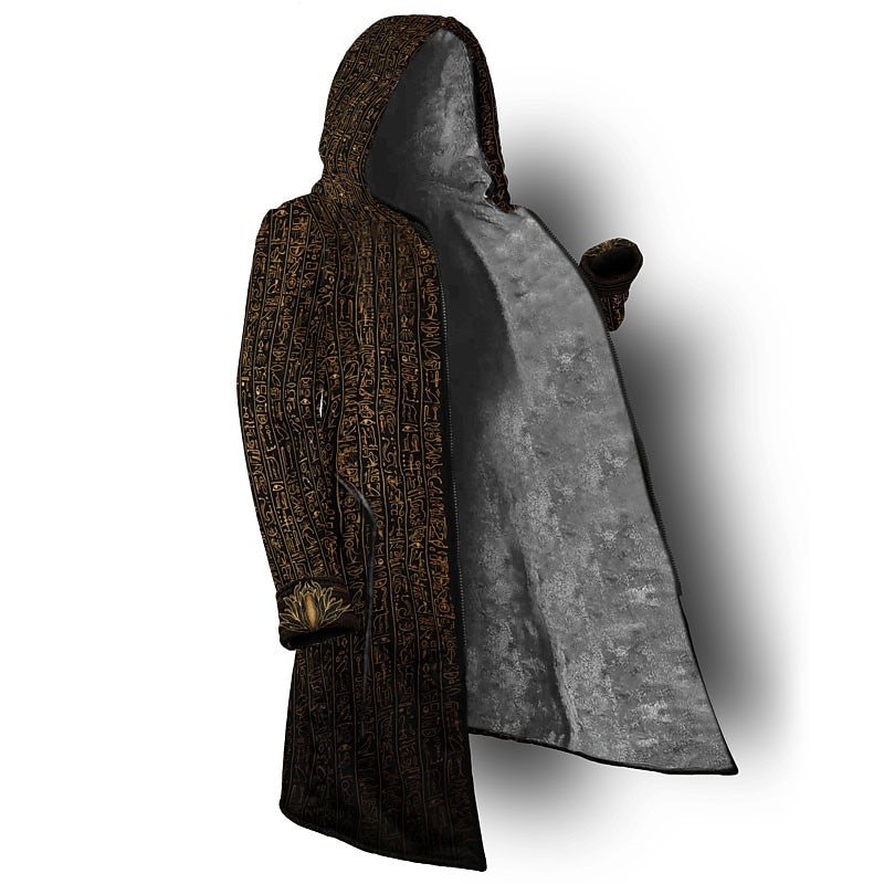 Men's Graphic Prints Winter Coat Fleece Jacket Coat Warm Comfortable Breathable Fashion Streetwear Sport Sports & Outdoor Daily Wear Going out Zipper Pocket Print Fall & Winter Hoodie Long Sleeve3