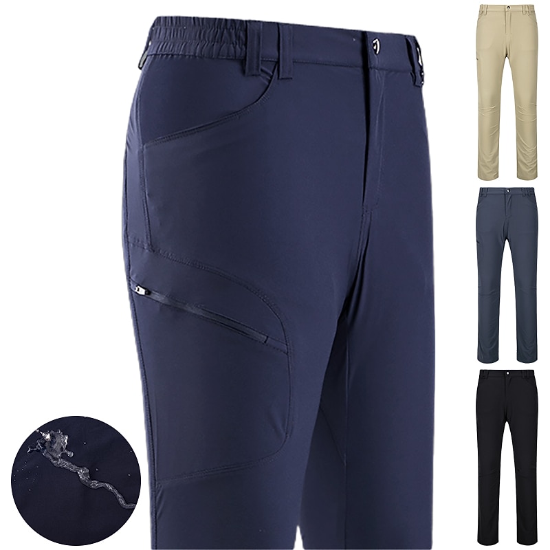 Men's Waterproof Hiking Pants Summer Outdoor Waterproof Quick Dry Lightweight Sweat wicking Pants / Trousers Bottoms Black Blue Hunting Fishing Climbing L XL XXL XXXL 4XL