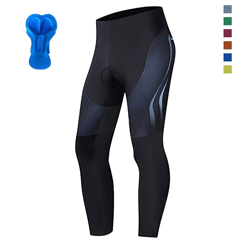 Men's Graphic Cycling Tights Bike Bottoms Mountain Bike MTB Road Bike Cycling Sports 3D Pad Cycling Quick Dry Moisture Wicking Black Yellow Spandex Clothing Apparel Bike Wear