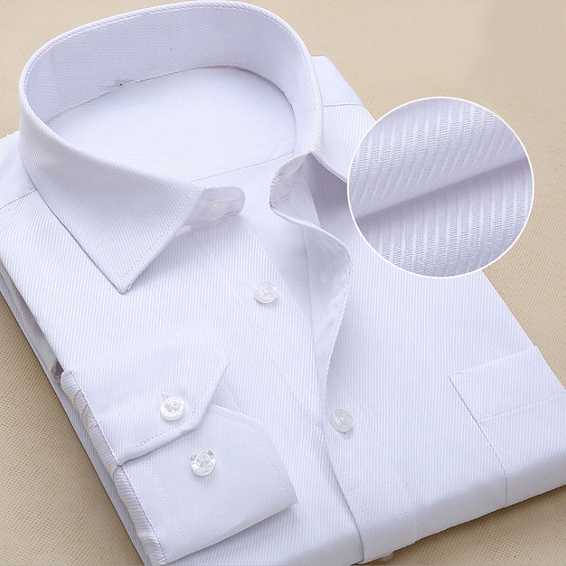 Men's Dress Shirt Wedding Going out Black White Pink Light Blue Long Sleeve Turndown Spring Fall Clothing Apparel