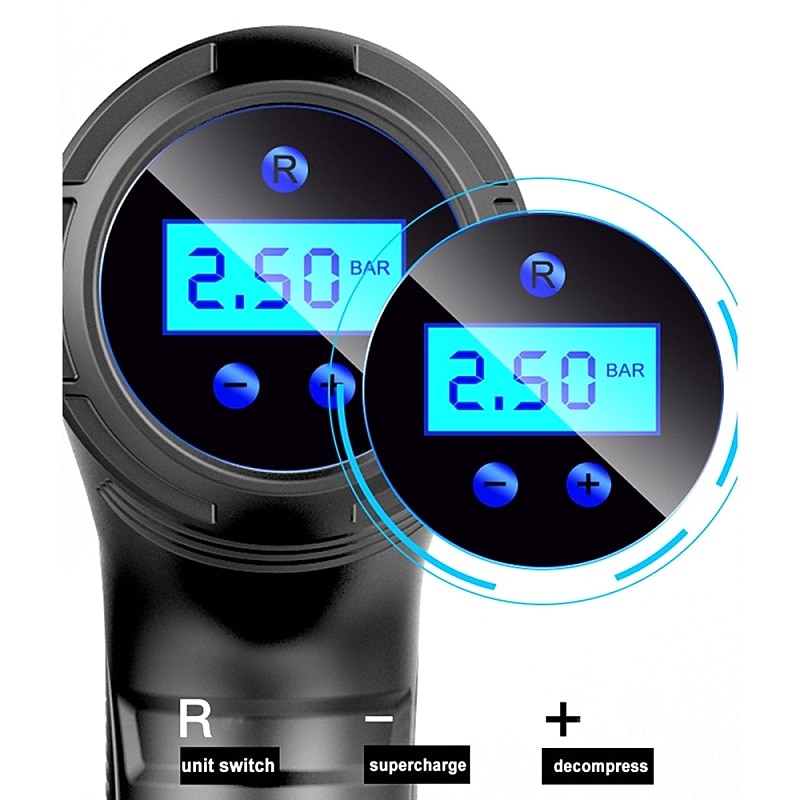 Car Air Compressor 120W Rechargeable Wireless/Wired Inflatable Pump Portable Air Pump Car Tire Inflator Digital for Car Bicycle3
