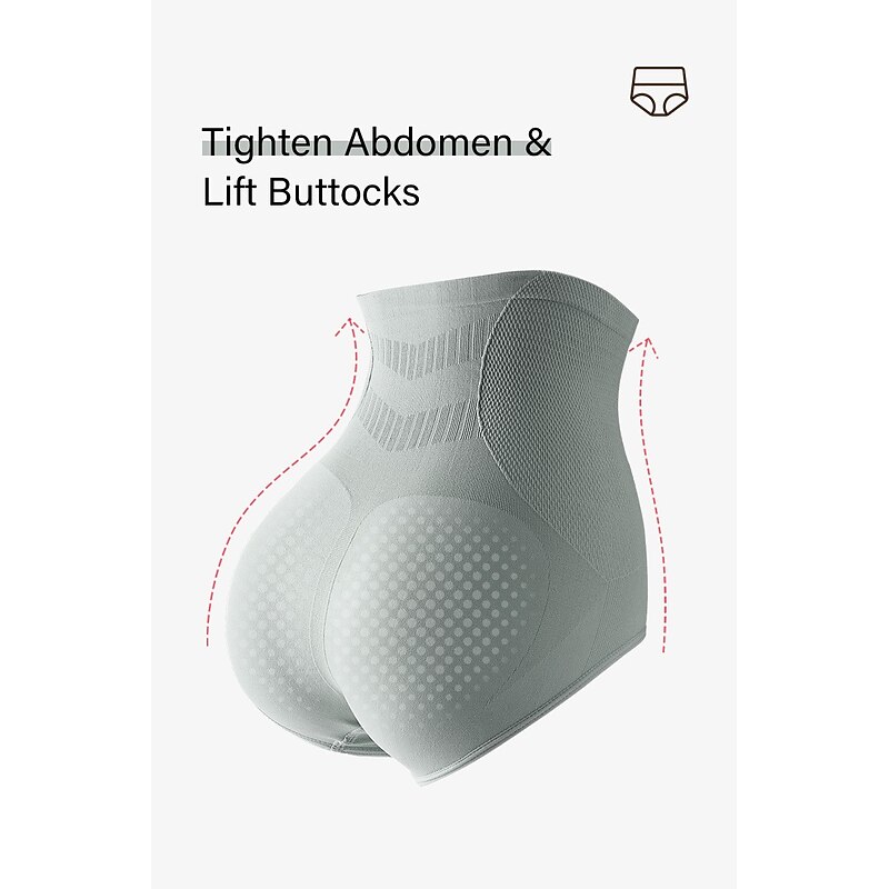 Women's High Waisted Hip Lift Up Solid / Plain Color Undergarments Regular Spring, Fall, Winter, Summer Light Purple Big red Green Black Pink4