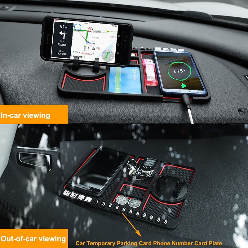 Multifunctional Car Anti-Slip Mat Non-Slip Phone Sticky Anti Slip Dash Mount Phone Silicone Car Board Mat Pad2