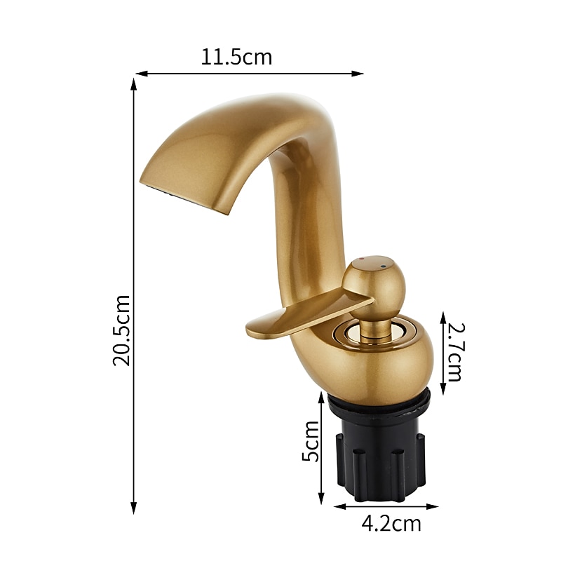 Bathroom Sink Faucet,Antique Brass Waterfall Single Handle One Hole Bath Taps with Hot and Cold Switch2