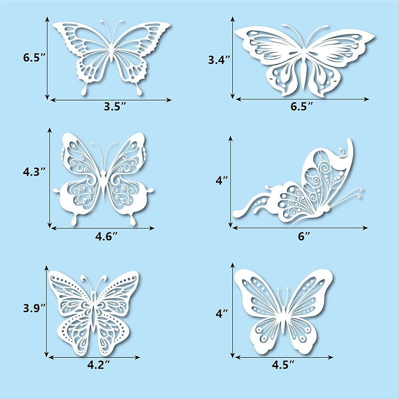 24pcs prevent birds from hitting windows sticker doors and windows pasted with large electrostatic butterflies4