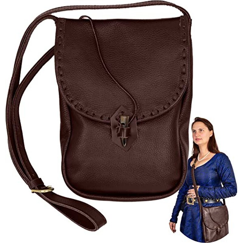 Medieval Renaissance Bag Pouch Cross Body Bag Pirate Viking Ranger Archery Fancy Dress Women's Celtic Viking Fantasy Masquerade Party / Evening Adults' Bag3