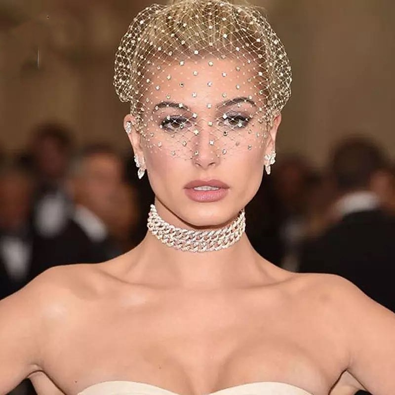 One-tier Stylish / European Style Wedding Veil Blusher Veils / Birdcage Veils with Crystals / Rhinestones Tulle dress to impress3