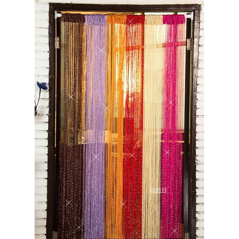 1PCS 100cm*200cm Fly Screen Fringe Tassel Curtain String Sparkle Curtains Bedroom Curtains Room Decor Divider Door Window Decor3