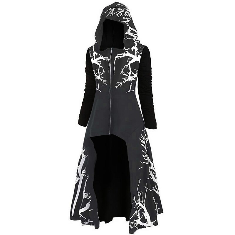 Retro Vintage Punk & Gothic Medieval Coat Masquerade Plague Doctor Fancy Dress Women's Carnival Masquerade Party / Evening Adults' Coat4