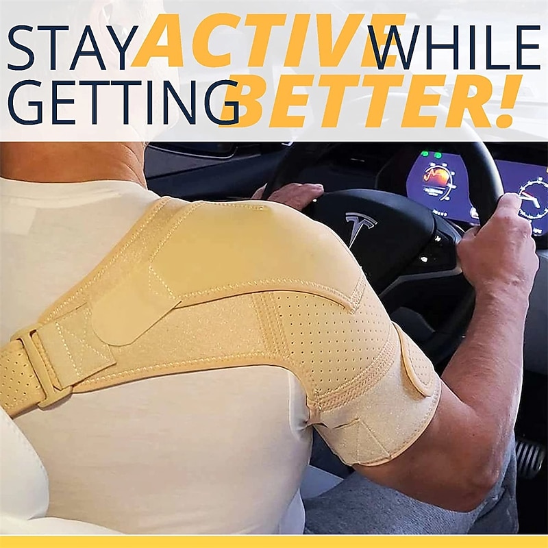 1PCS Shoulder Brace for Women & Men - Shoulder Pain Relief for Torn Rotator Cuff, Support and Compression - Sleeve Wrap for Shoulder Stability and Recovery - Fits Left and Right Arm3