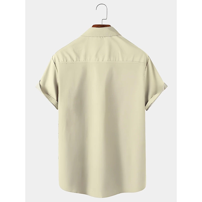 Men's Color Block Western Shirt Button Up Shirt Cowboy Shirt Short Sleeve Fashion Streetwear Designer Outdoor Daily Holiday Summer Spring Turndown Print Button-Down White Yellow Light Green Pink2