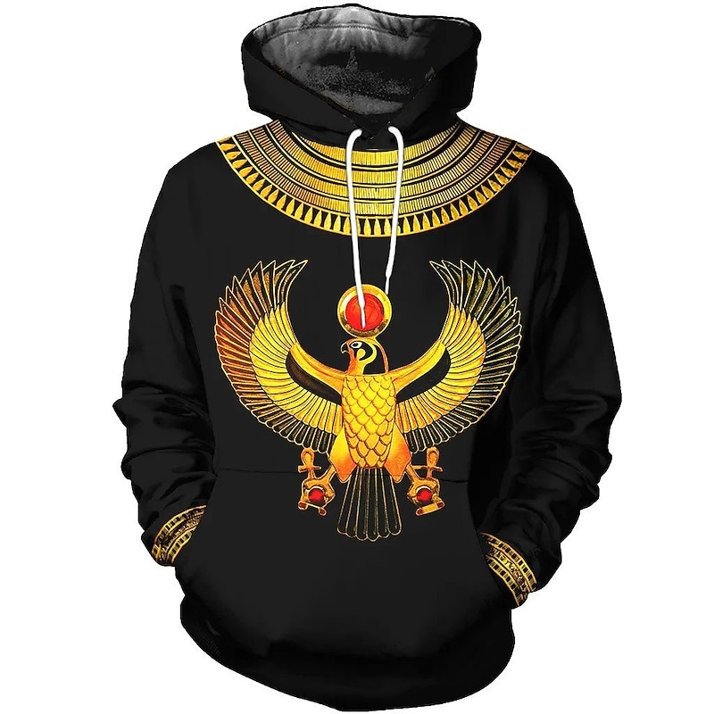 Ancient Egyptian Deities God Eye Of Horus Hoodie Cartoon Manga Anime 3D Front Pocket Graphic For Couple's Men's Women's Adults' 3D Print
