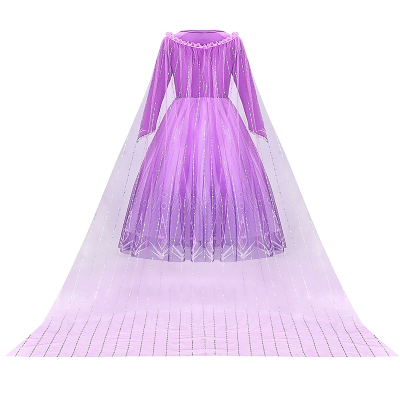 Frozen Fairytale Princess Anna Flower Girl Dress Theme Party Costume Tulle Dresses Girls' Movie Cosplay Cosplay Halloween With Accessories Accessory Set Halloween Carnival World Book Day Costumes4