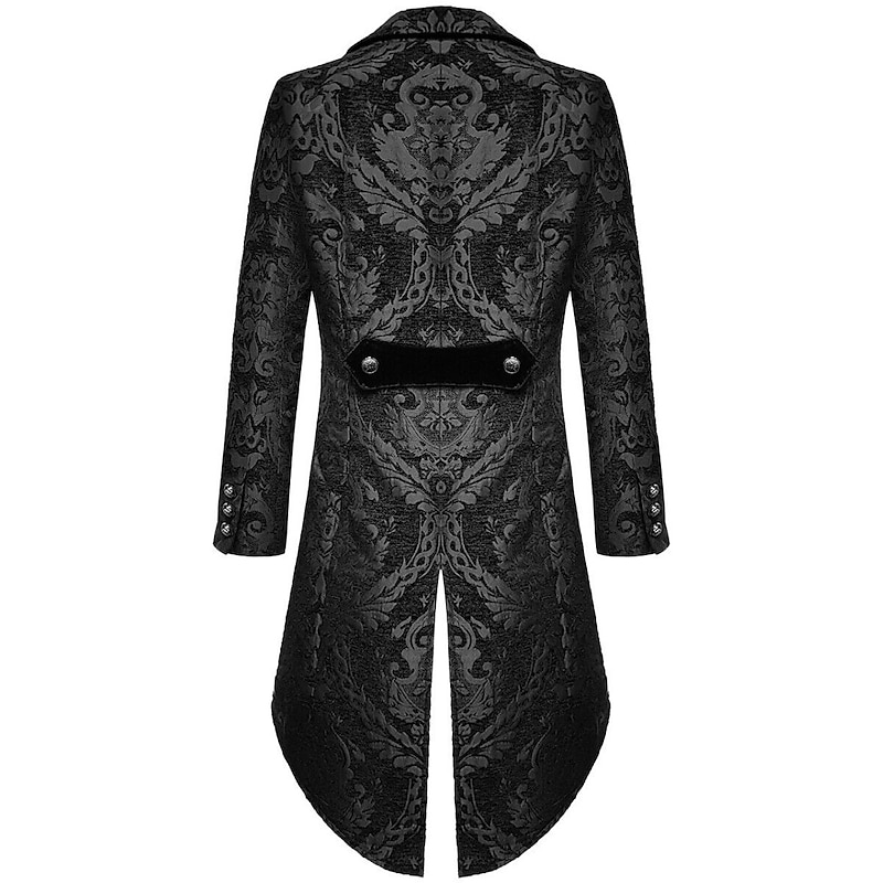 Retro Vintage Medieval Renaissance Coat Jacket Tailcoat Prince Nobleman Fancy Dress Men's Steampunk Halloween Masquerade Performance Party / Evening Masquerade Adults' Coat2