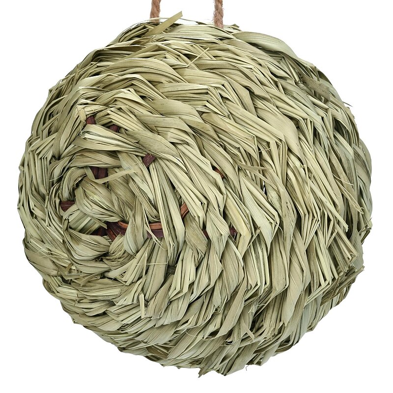 Hummingbird House Hand Woven Bird Nest for Outdoors Hanging, Small Grass Bird Houses for Outside, Natural Fiber Bird Hut Roosting Pocket for Finch Canary Chickadee4