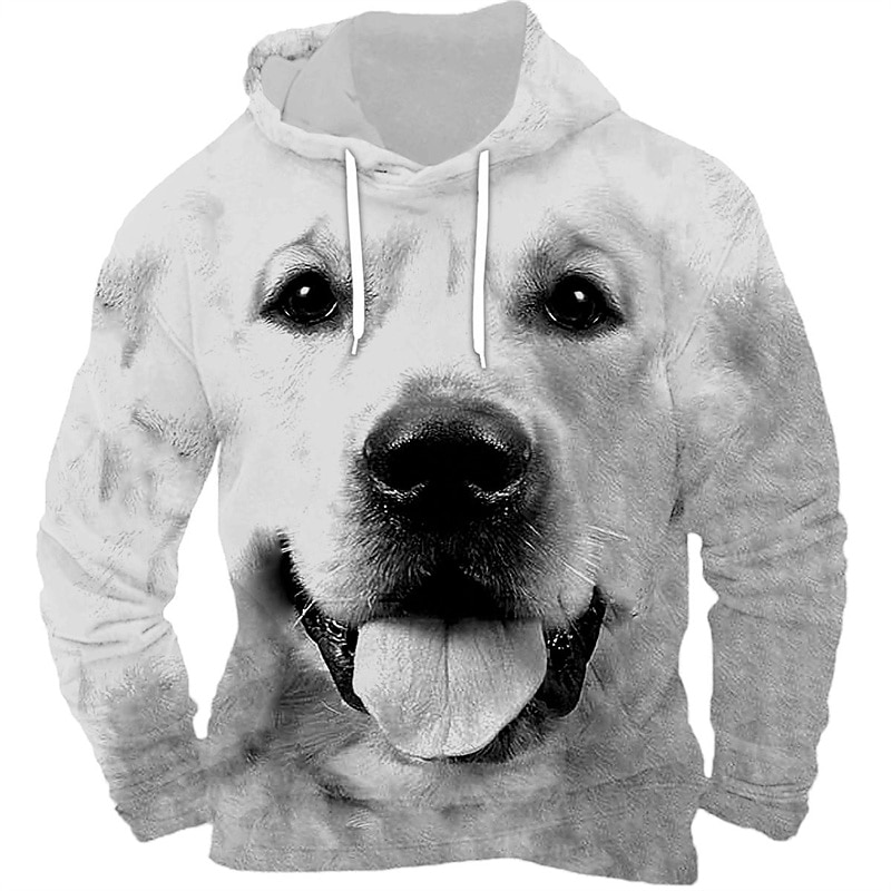 Men's Dog Graphic Prints Hoodie Hoodies Sweatshirt Streetwear Designer Long Sleeve Hooded Daily Sports Black Red Print Spring &  Fall Designer3