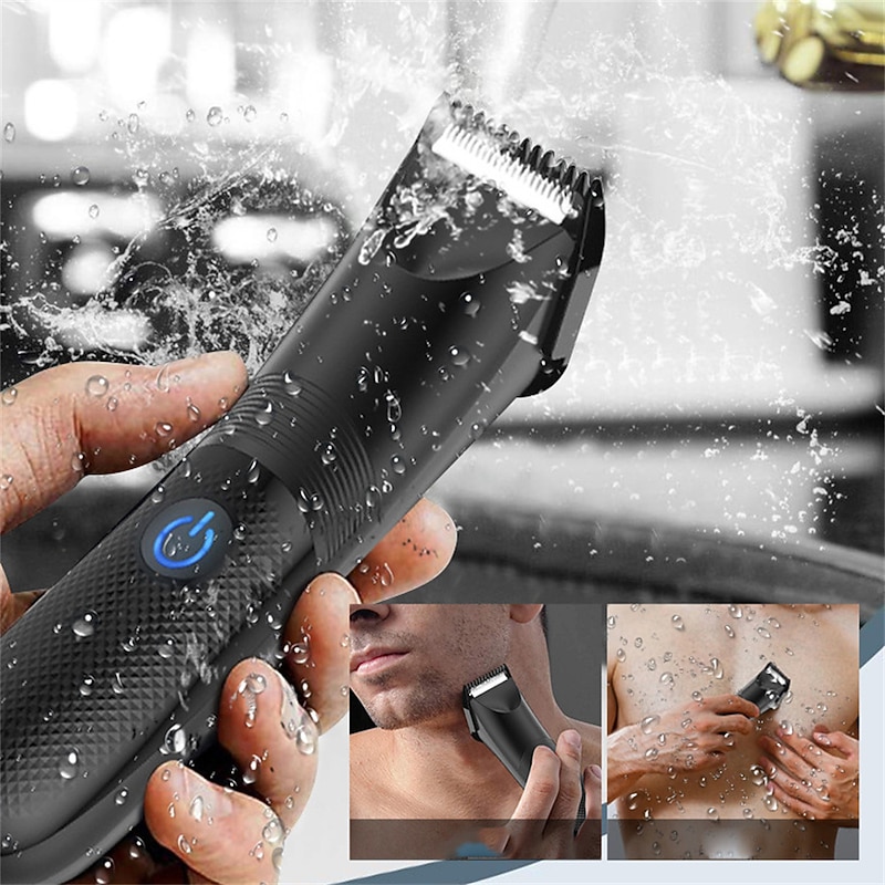 Men's Electric Groin Hair Trimmer Pubic Hair Removal Intimate Areas Body Grooming Clipper Epilator Rechargeable Shaver Razor