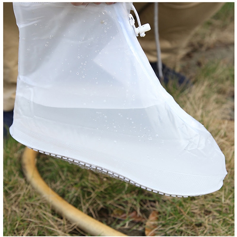 Rain Boot Waterproof Shoes Covers, Sand Control Non-Slip Shoe Cover Galoshes, PVC Rubber Sole Reusable Rain Snow Boots Overshoes for Cycling Outdoor Camping Fishing Garden Travel4