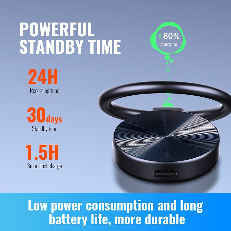 Mini Audio Recorder HD Noise Reduction MP3 Player Portable Keychain Intelligent Voice Recorder Voice Activated Sound Recorder2