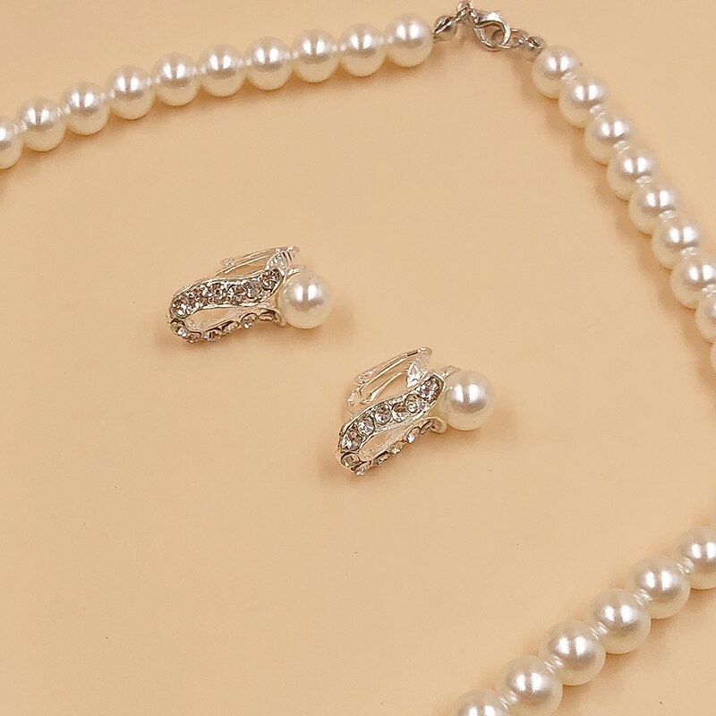 Bridal Jewelry Sets 1 set Alloy 1 Necklace Earrings Women's Fashion Stylish Luxury Classic Precious Geometric Jewelry Set For Wedding Wedding Guest Special Occasion4