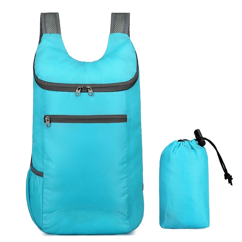20-30 L Hiking Backpack Lightweight Packable Backpack Daypack Waterproof Windproof Rain Waterproof Quick Dry Foldable Outdoor Hunting Fishing Hiking Climbing Nylon Light Blue Black Navy Blue4