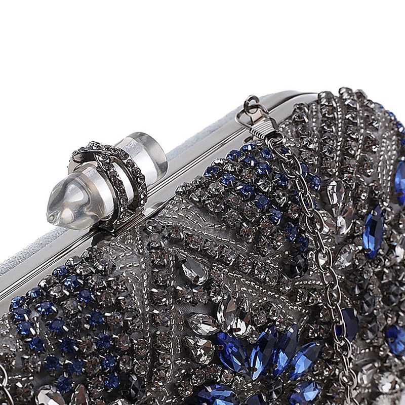Women's Crystal Embellished Evening Clutch - Perfect for Weddings, Proms, and Formal Events4