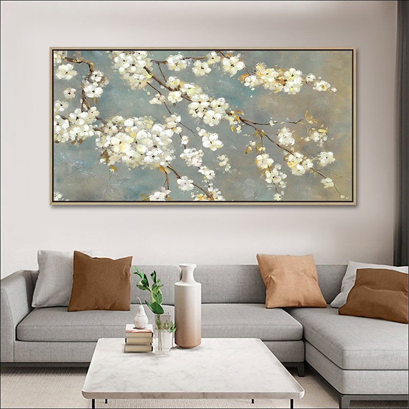 Handmade Oil Painting Canvas Wall Art Decoration Modern Abstract Flowers Plumeria for Home Decor Rolled Frameless Unstretched Painting4
