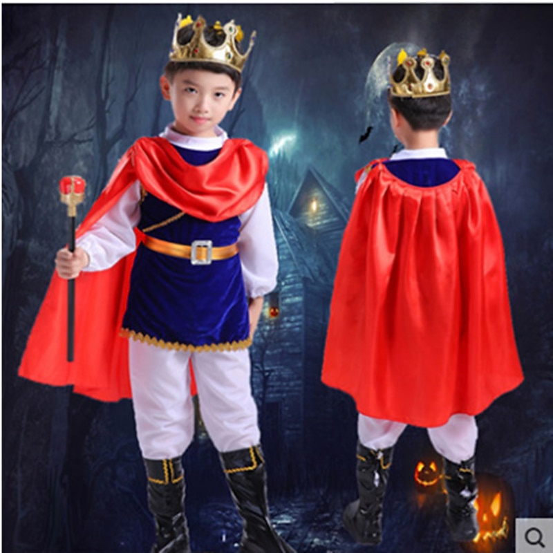 Snow White and the Seven Dwarfs Prince Charming Cosplay Costume Outfits Boys Movie Cosplay Cosplay Halloween Red Top Pants Belt Halloween Carnival Masquerade Polyester World Book Day Costumes