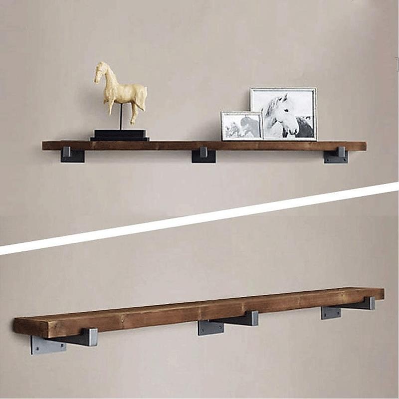 1 PC Heavy Duty Shelf Brackets, Black Shelf Brackets, Support Frame With Hook, Support Frame For Bucket Wall, 20cm Multi-purpose Industrial Shelf, Metal Square Wall2
