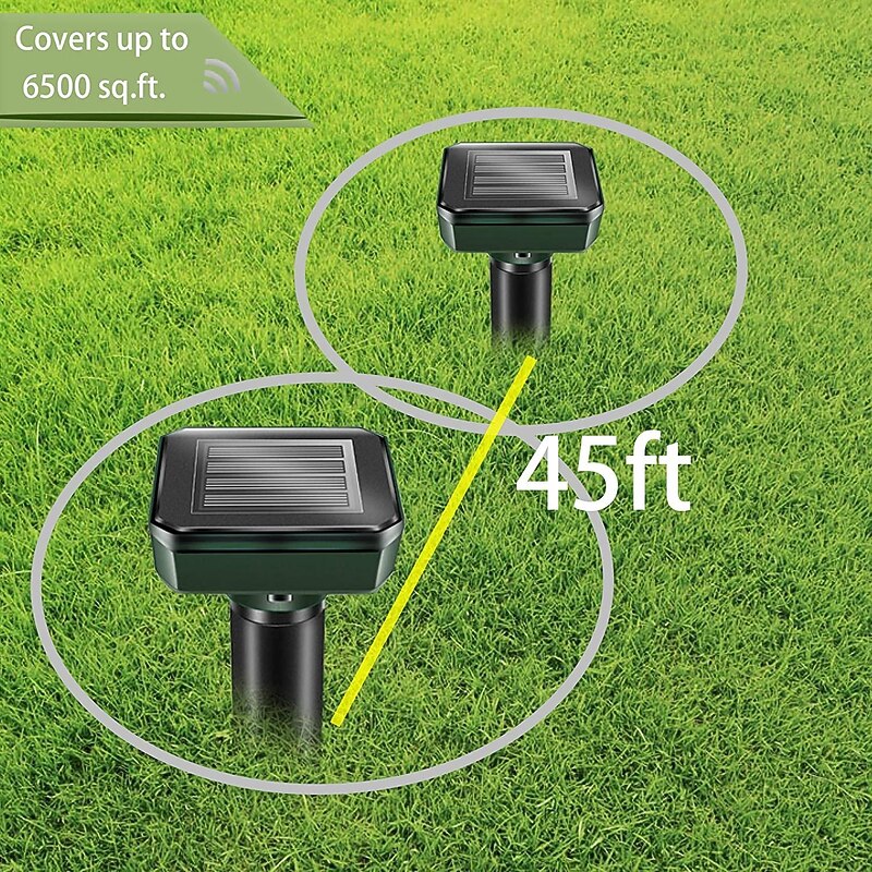 Solar Mole Repellent Ultrasonic Mole Repellent Solar Powered Outdoor Powered Sound Wave Deterrent for Lawn Garden3