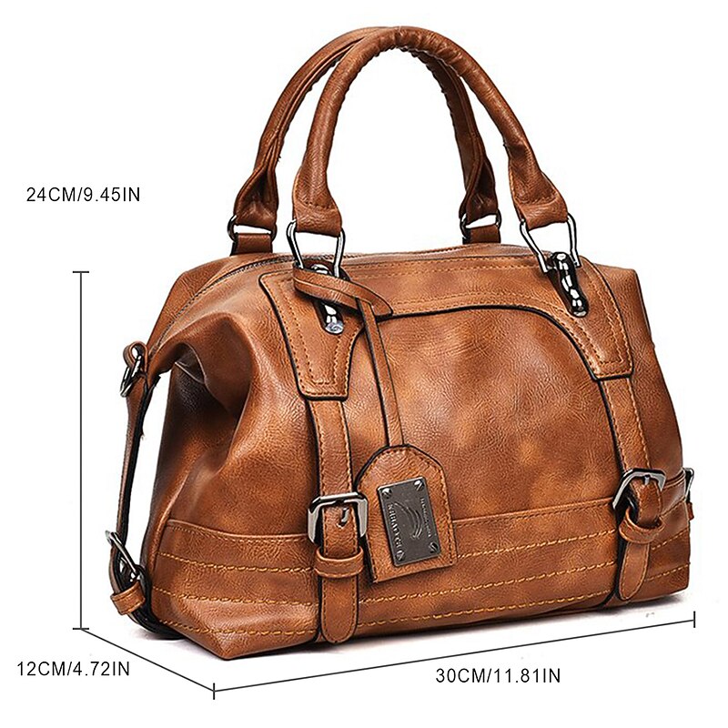 Women's Faux Leather Satchel Handbag - Perfect for Daily Use, Work, and Travel2