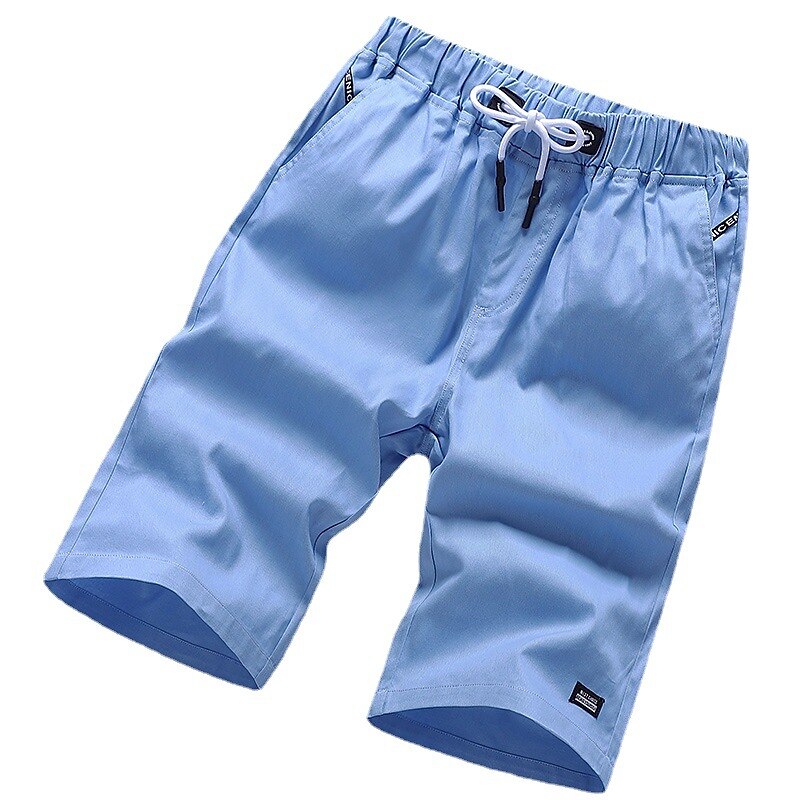 Men's Beach Shorts Casual Shorts Pocket Drawstring Elastic Waist Solid Colored Comfort Wearable Knee Length Outdoor Daily Streetwear Casual Black White Micro-elastic3