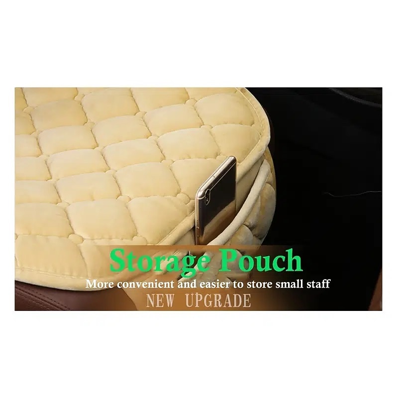 1Pc Car Seat Cushion Non-Slip Rubber Bottom Car Seat Covers With Storage Pockets Comfort Memory Foam Driver Seat Cushion Car Seat Pad Universal4