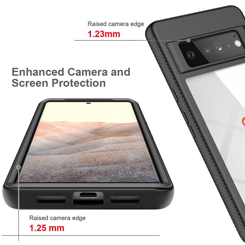 Phone Case For Google Pixel 7 Pixel 7 Pro Pixel 6 Back Cover Bumper Frame Full Body Protective Dustproof Solid Colored TPU PC4