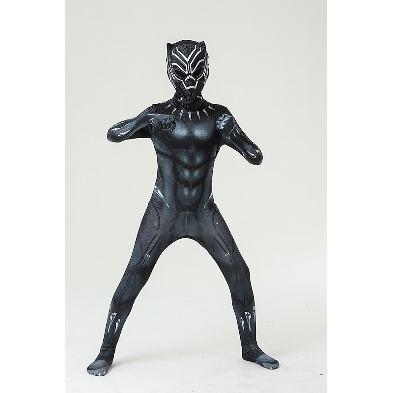 Superhero Zentai Suits Men's Women's Boys Movie Cosplay Cosplay Halloween Black Leotard / Onesie Mask Halloween Carnival Masquerade Polyester World Book Day Costumes2
