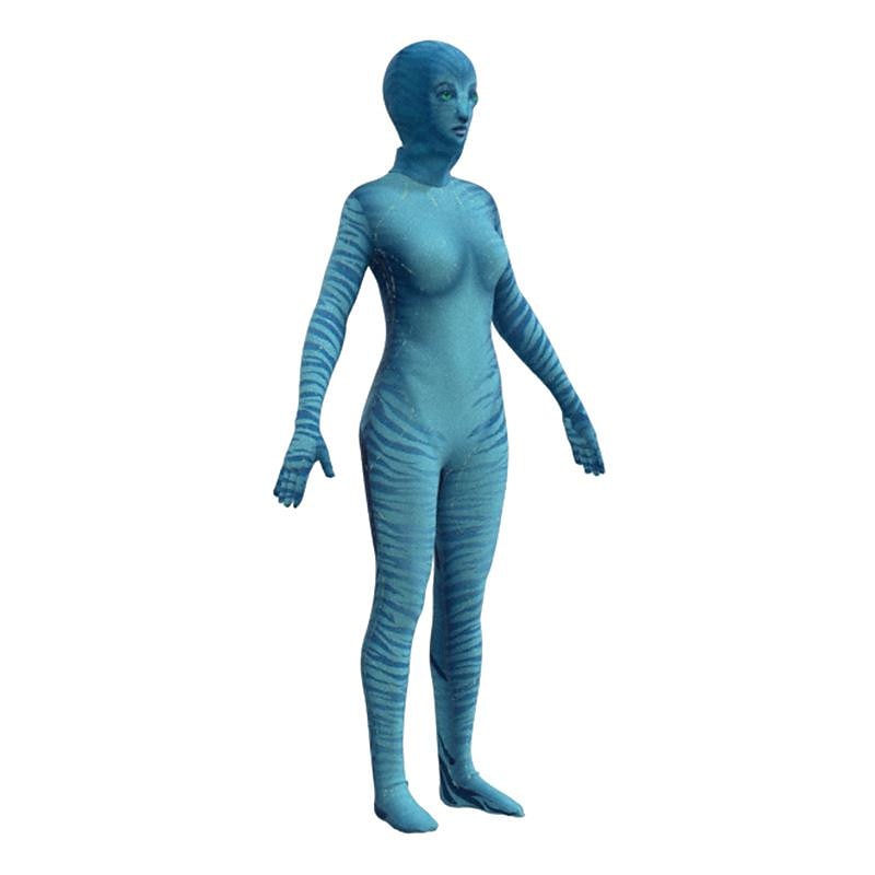 The Way of Water Neytiri Jake Sully Zentai Suits Cosplay Costume Men's Women's Boys Movie Cosplay Blue Leotard / Onesie Halloween Carnival Polyester World Book Day Costumes4